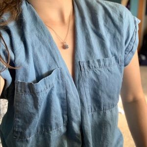 Fo Denim Short Sleeve Cut Off